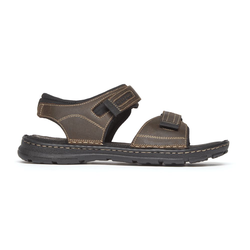 Rockport Darwyn Quarter-Strap - Mens Sandals - Brown - NZ (CGY-549302)